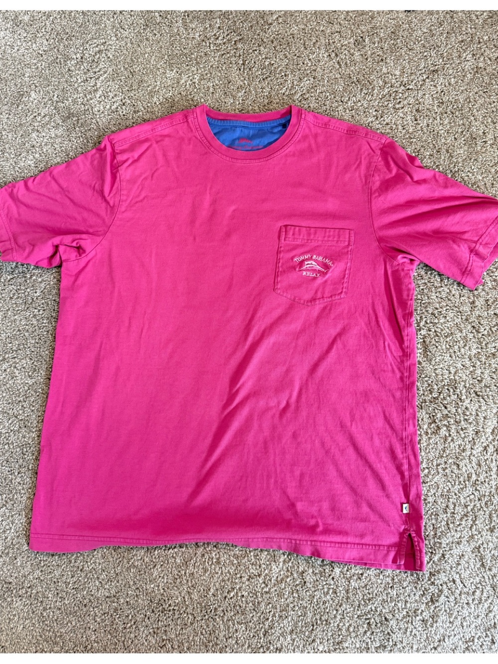 Tommy Bahama Relax Unisex Hot Pink Pocket Tee